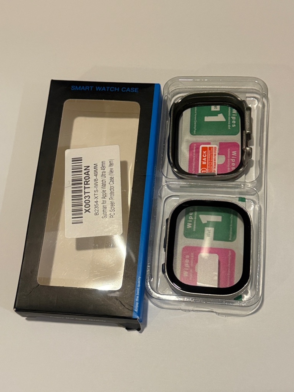 New Silver and Black Apple Watch Protective Case (Pair) 49MM Ultra 2